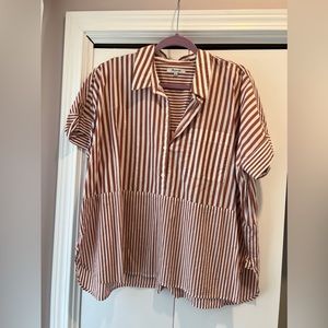 MADEWELL striped popover top XL